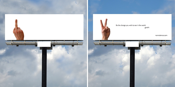 Bill Board Design - Be the change you wish to see in the world