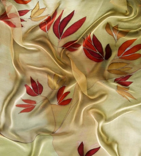 Red and Gold on Silk