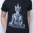 Buddha Cat T- Silver