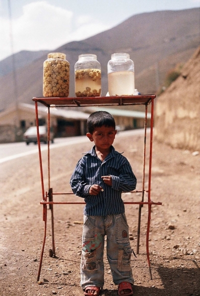 kid selling pecan 