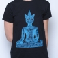 Buddha Cat T-Blue